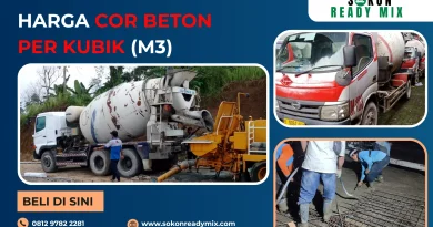 Harga Cor Beton Per Kubik (m3)