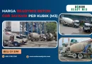 Harga Readymix Beton Cor Jayamix Per Kubik (M3)