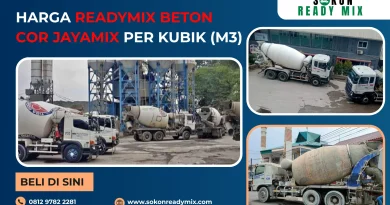 Harga Readymix Beton Cor Jayamix Per Kubik (M3)