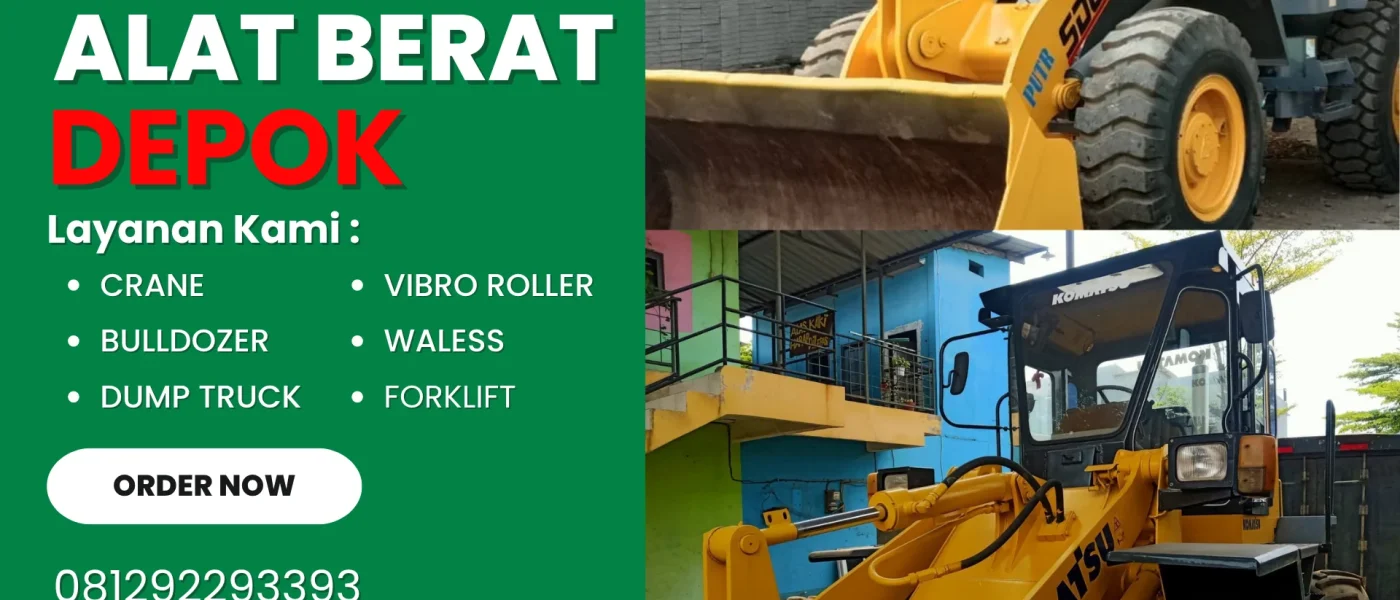 Sewa Excavator Bulldozer Vibro Depok Murah