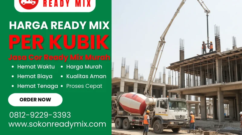 Harga Cor Ready Mix Per Kubik (m3)